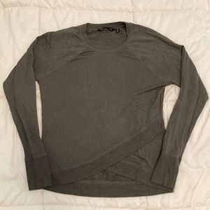 Athleta Serenity Criss Cross Sweatshirt Gray Size XS